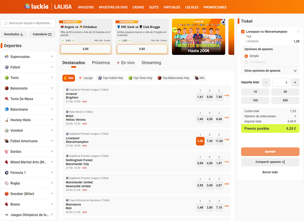 Analisis Luckia Apuestas Deportivas