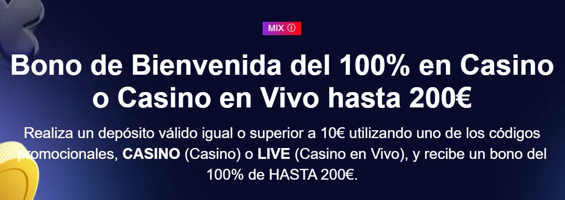 Bono de bienvenida Marathonbet Casino