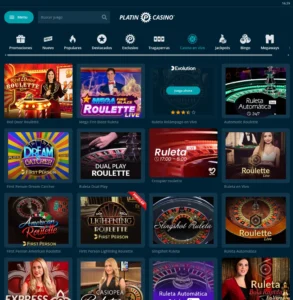 Captura 3 Platin Casino