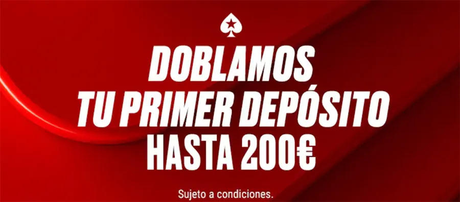 Bono PokerStars 100% hasta 200 euros