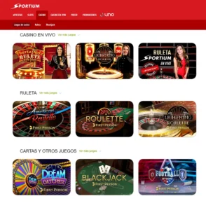 Captura 1 Sportium Casino